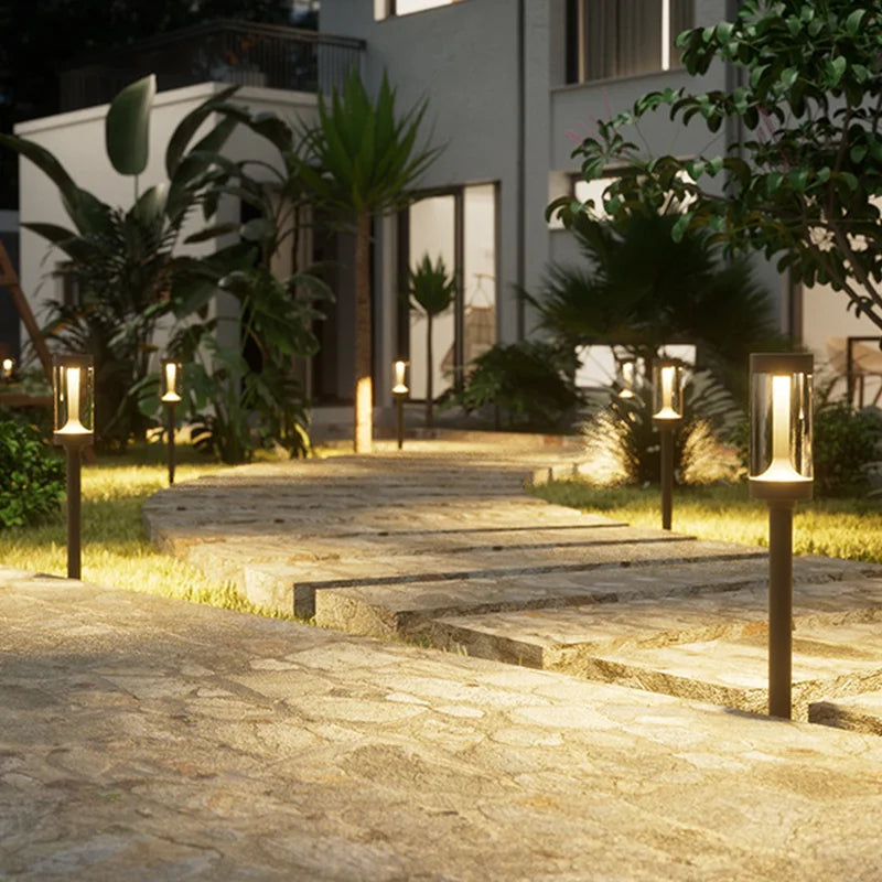lumière solaire jardin moderne noire dorée 12v facile extérieure minimaliste