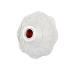 socle lampe ornements floraux blanc doré argenté classique facile fixe haute qualité certifications sécurité