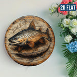 plaque murale bois poisson saumoné 20x20cm occasion anniversaire noël mariageOpaque 3D cordelette déco chambre