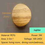 lampe murale 3d jupiter or moderne bande colorée led mur fixé chambre salon