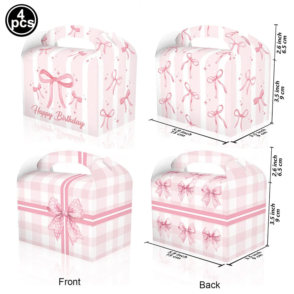 vaisselle jetable rose anniversaire filles assiettes gobelets serviettes nappe motif ruban fête enfant