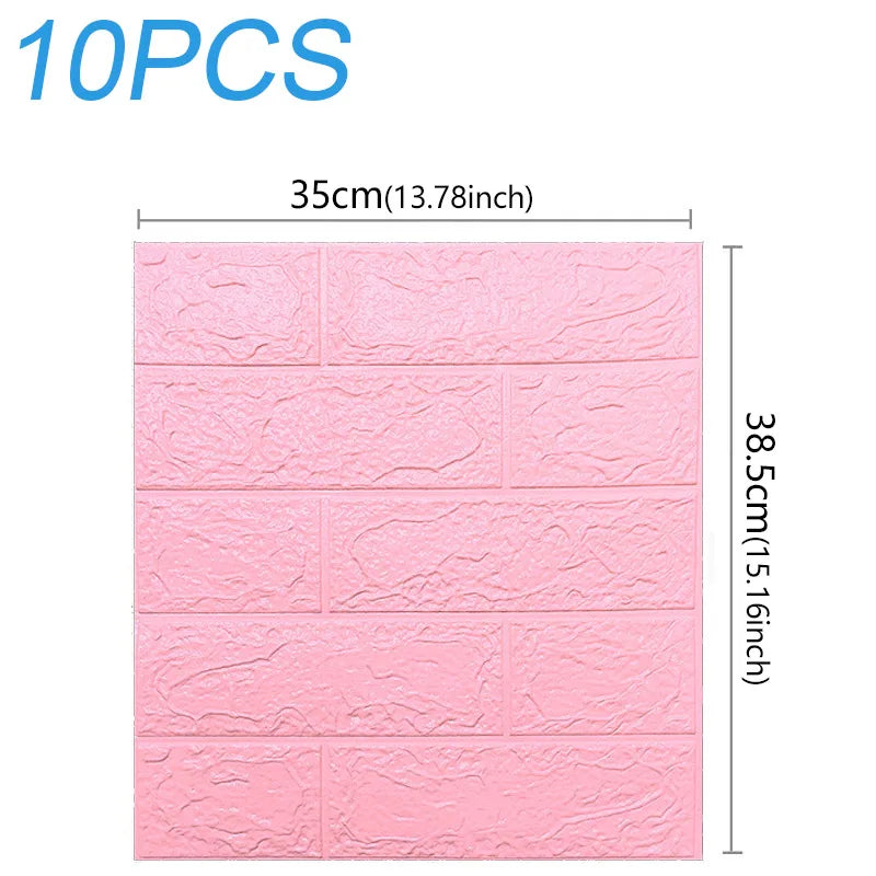 décoration murale adhésive brique texture moderne panneau noir rose marron rustique