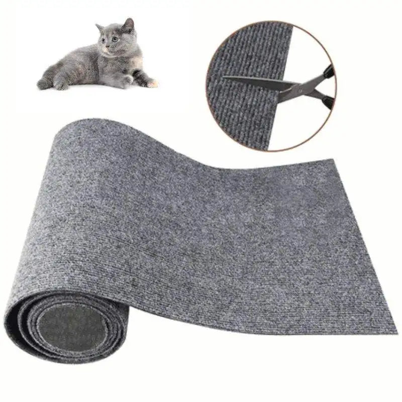 tapis grattage chats gris adhésif moderne tapis auto ajustable protection meuble
