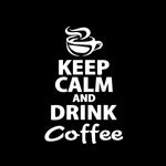 autocollants muraux vinyle citation lettres keep calm drink coffee noir adhésif moderne kitchen restaurant
