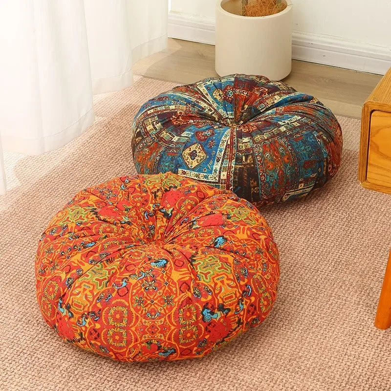 coussin ethnique motif floral géométrique bleu rouge vert beige coussin siège coussin dossier polyester