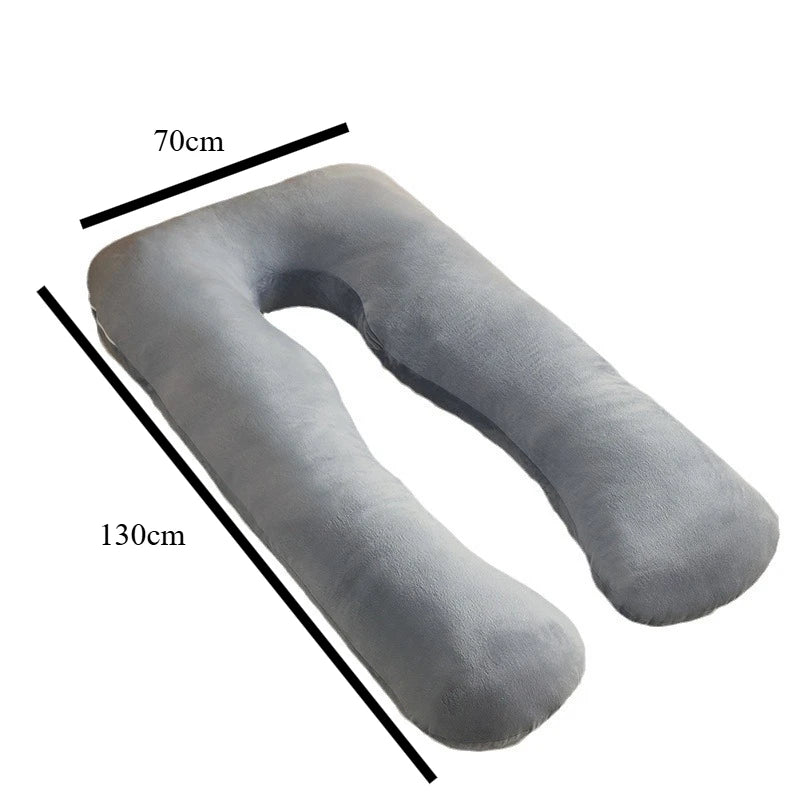 coussin maternité velours bleu clair noir gris confort polyester dimension 70x130cm