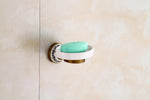 accessoires salle bain doré antique élégants détails floraux classiques porte serviettes double simple porte