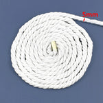 corde coton tressée 5m blanche haute résistance finition enduite rustique franges
