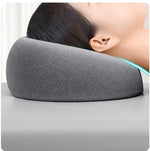 oreiller ergonomique mousse mémoire forme coussin cervical massage lit repos confort texture douce gris