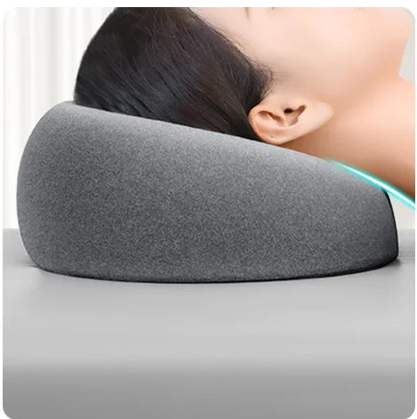 oreiller ergonomique mousse mémoire forme coussin cervical massage lit repos confort texture douce gris