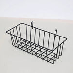paniers suspendus noir blanc maille métallique moderne minimaliste clips muriaux