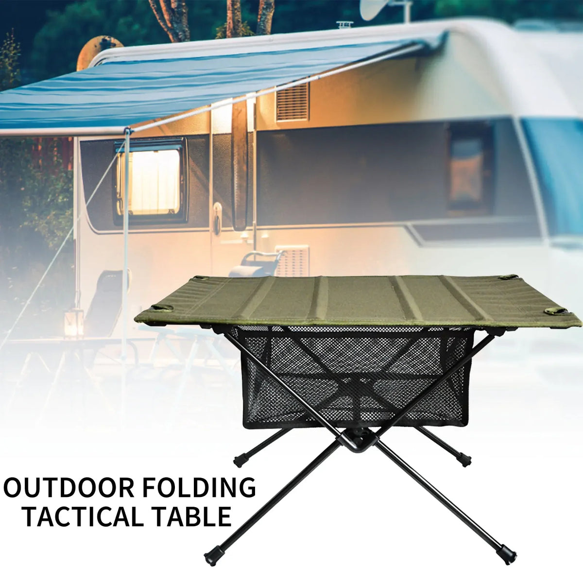 sac rangement filet camping table pliante organiser outils cuisine extérieur barbecue picnic portable gọn/vnd