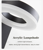 lampe murale moderne noire blanche interrupteur led chambre coucher salon entree