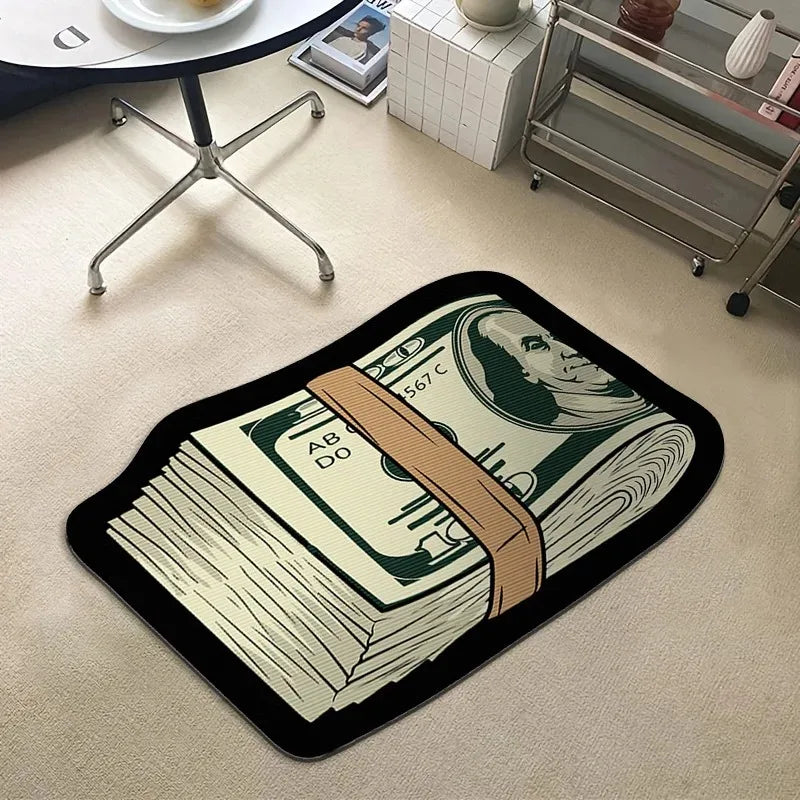 tapis vert moderne billets dollars antidérapant intérieur extérieur facile entretien chambre salon