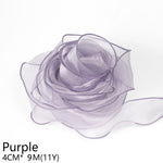 rubans dentelés organza polyester coloris unis 10m élégants mariage décoration bricolage bouquet