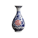 vases antiques porcelaine bleu blanc floral classique décoration intérieure vintage traditionnelpeonies handpainted officeornament