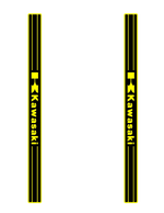 pad pédale personnalisé noir jaune logo kawasaki motifs géométriques sportif antidérapant surf thuyềnvangstakmat