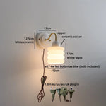 lampe murale fleurs bleues blanc doré LED classique vis fixation 4W max 60W
