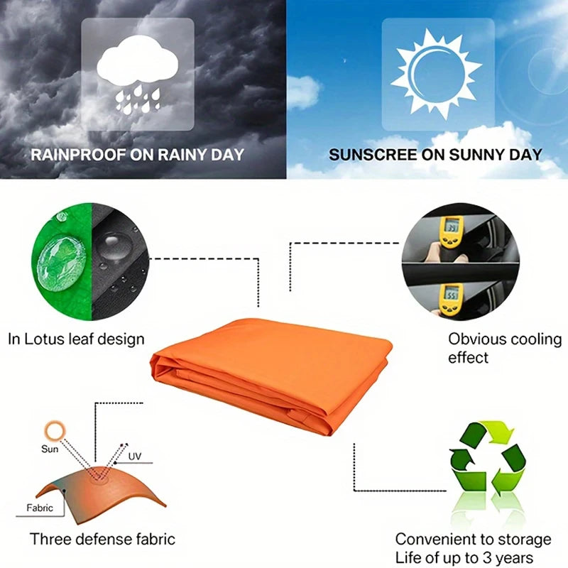 Voile d'ombrage triangulaire blanche près d'une piscine