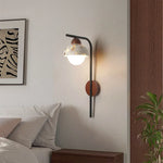 lampe murale moderne ampoule led noir marron beige blanc texture granulaire minimaliste fixée mur