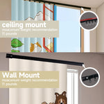 rail rideau auto adhésif noir mur chambre placard camping car moderne