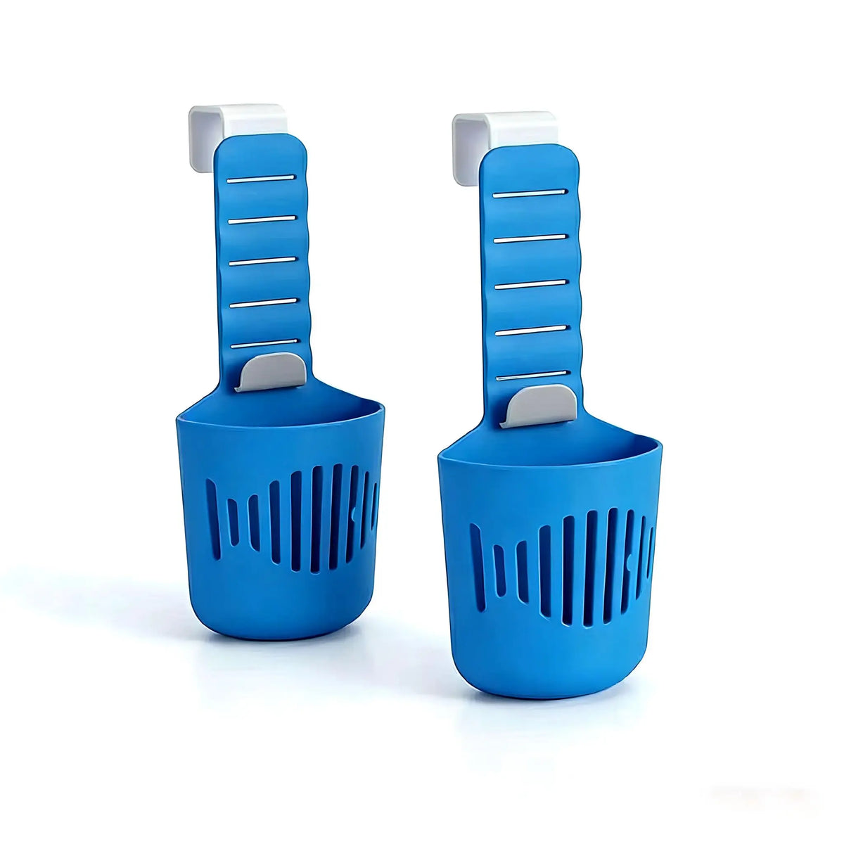 brosse toilette bleu noir crochets ajustables texture lisse moderne pratique