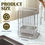 porte couverts réutilisable acier inoxydable moderne lisse argenté antiderapants plateau détachable comptoir rangement