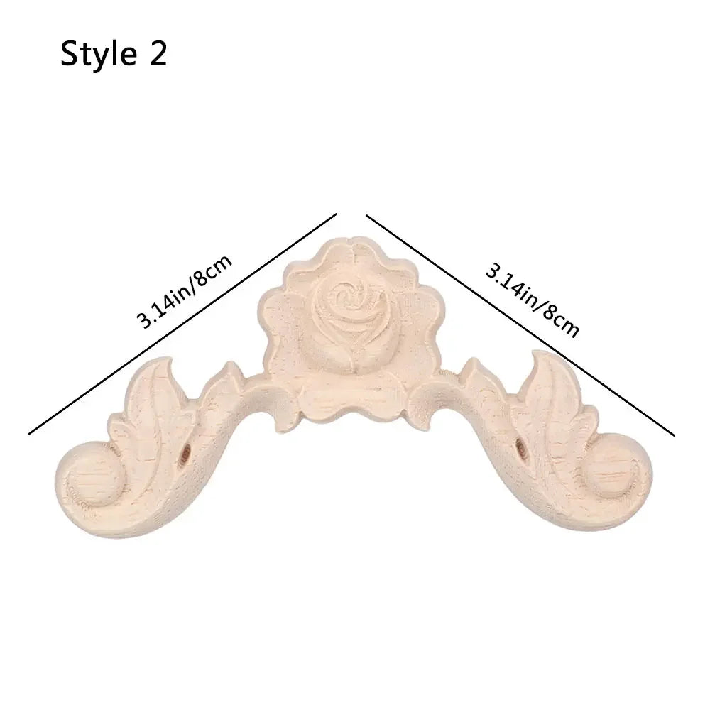 appliques decoratives bois floral sculptees baroques naturelles decoration murale farmhouse classic