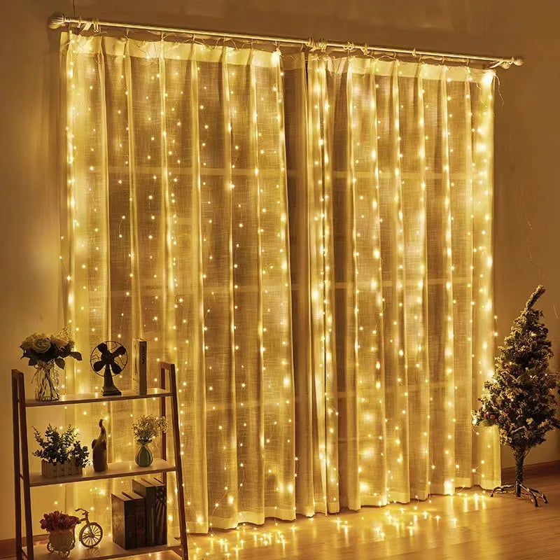 rideau lumineux led blanc multicolore tulle translucide modernes 100 leds télécommande adaptateur usb