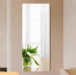 miroir mural adhésif blanc moderne 40x122cm amovible décoration intérieure salon bain