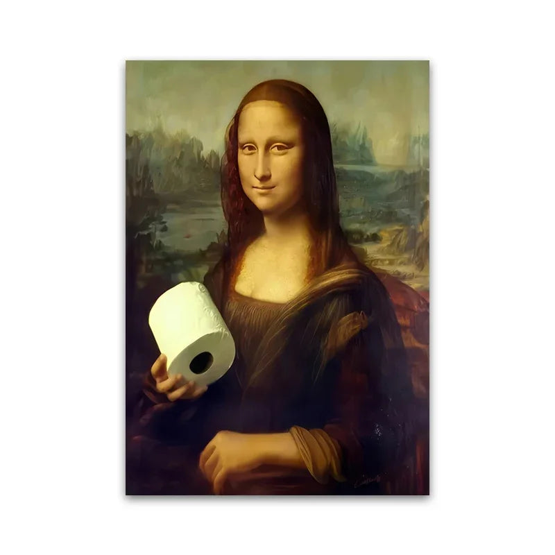 affiche murale Mona Lisa toile imprimée sans cadre classique moderne chambre salon