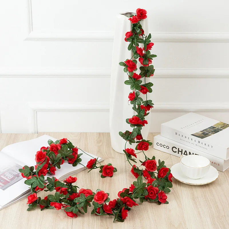 guirlande artificielle fleurs pivoine soie intérieur extérieur mariage décoration maison anniversaire fêtes