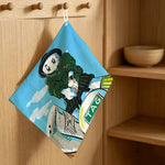 serviette main suspendue polyester coton dessin animé crochets cuisine salon