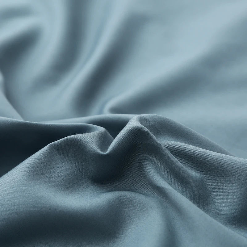 taies d'oreiller coton égyptien bleu texture satinée moderne 30x50cm 40x60cm 48x74cm 2pièces