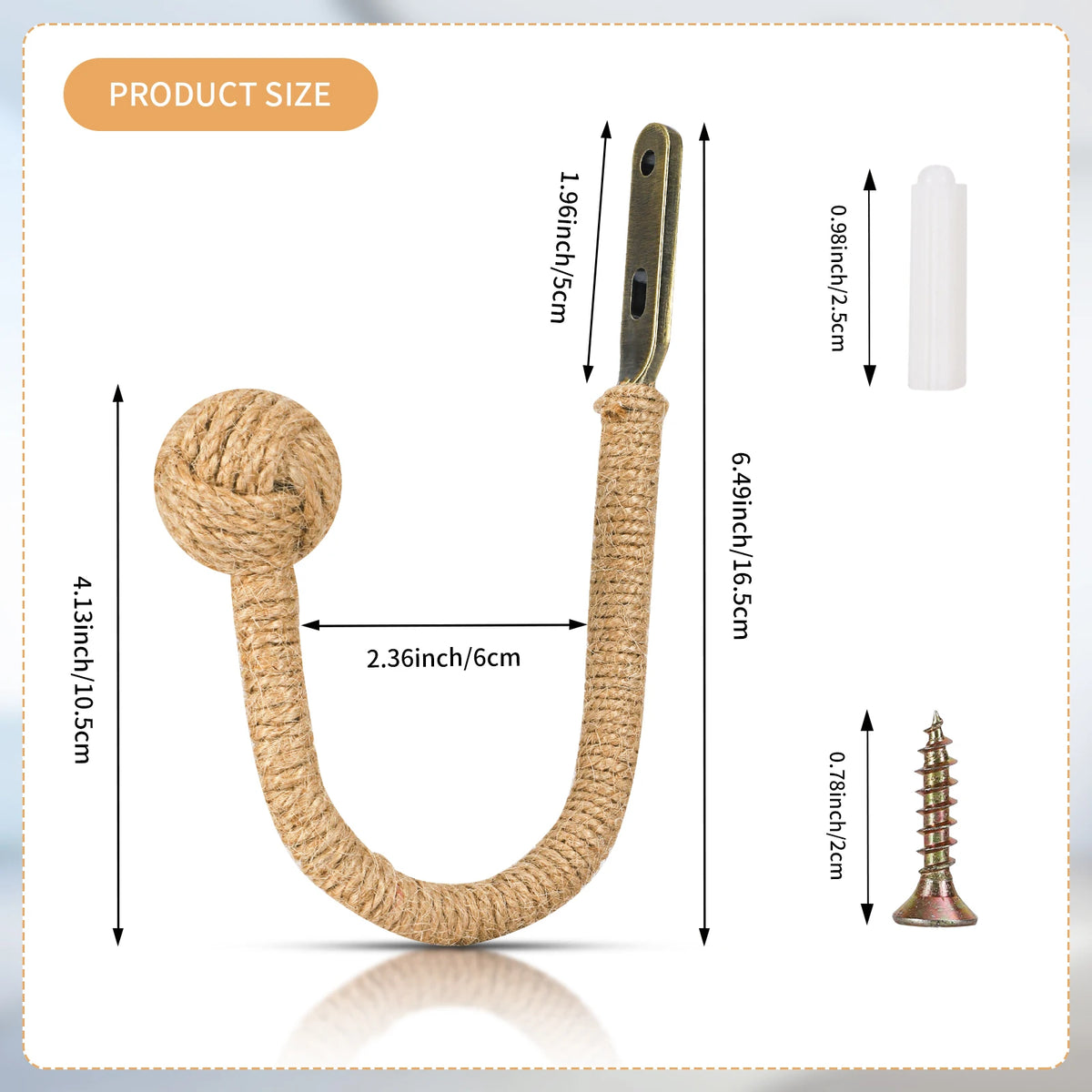 boucle rideau beige bleu clair corde tressée rustique double trous fixations accessoires voilures chambre