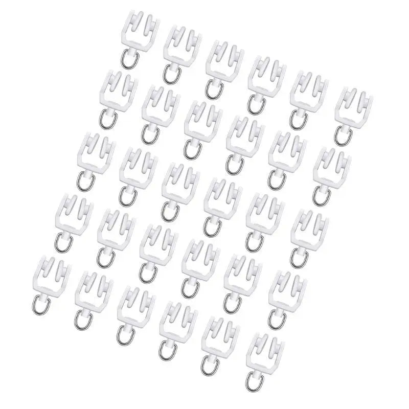 anneaux rideau blancs modernes lisses robustes plastique intérieur fenêtresDecoration Blanc Immaculé