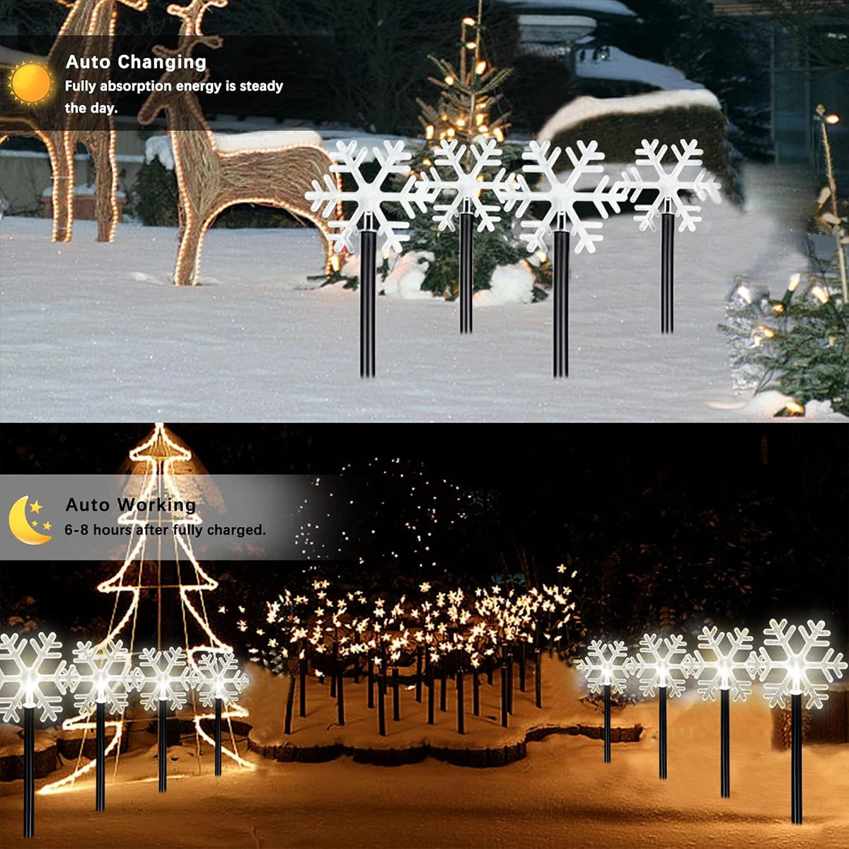 Lampe solaire décorative allumée la nuit près d'une piscine