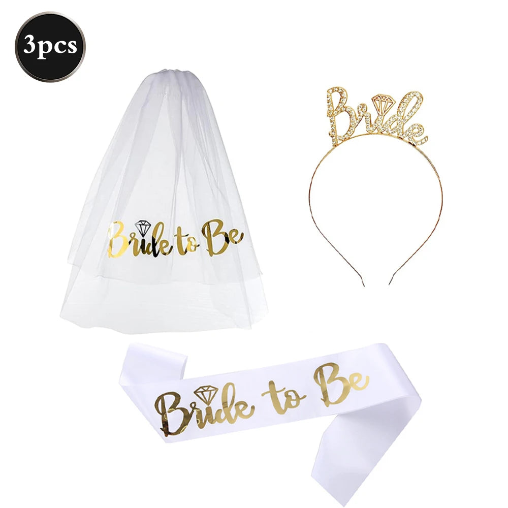 décoration mariage bannière bride to be ceinture tulle confettis diadème accessoires fiançailles