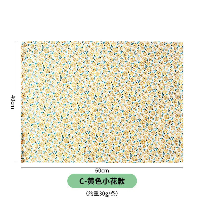 serviettes table coton fleurs modernes vert rose bleu blanc cuisine maison restaurant