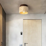 lampe moderne bois brun texture naturelle marbrée opaque fixations vis inclusées 20cm 25cm 30cm