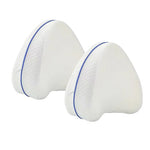 coussin repos jambes blanc bleu texture ligne blanche confortable ergonomique zippable 25cm 98mm