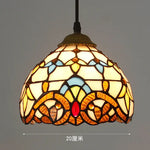 lampe suspendue tiffany multicolore stained glass floral salon chambrehôtel