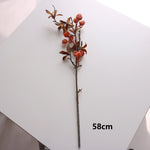 décoration intérieure bouquet artificiel feuilles baies rouge orange naturel rustique
