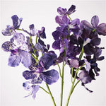 décoration intérieure orchidée artificielle violette rose blanche moderne mariage anniversaire baby shower