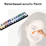 Kit de peinture par numéros avec pinceaux et peintures acryliques