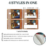 autocollants décoratifs imperméables yuGiOh cartes jeu violet bleu noir illustration dragon