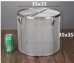 sacs assaisonnement acier inoxydable filtre cylindrique maille fine argenté moderne cuisine stockageversiblechains métalliques