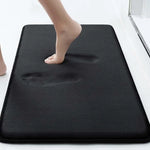 tapis bain antidérapant moderne gris noir rose mousse pe polyester doux absorbant porche salle