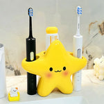 support brosse dents étoile kawaii enfants rangement brosses dentifrices salle bain Jaune Blanc Rose