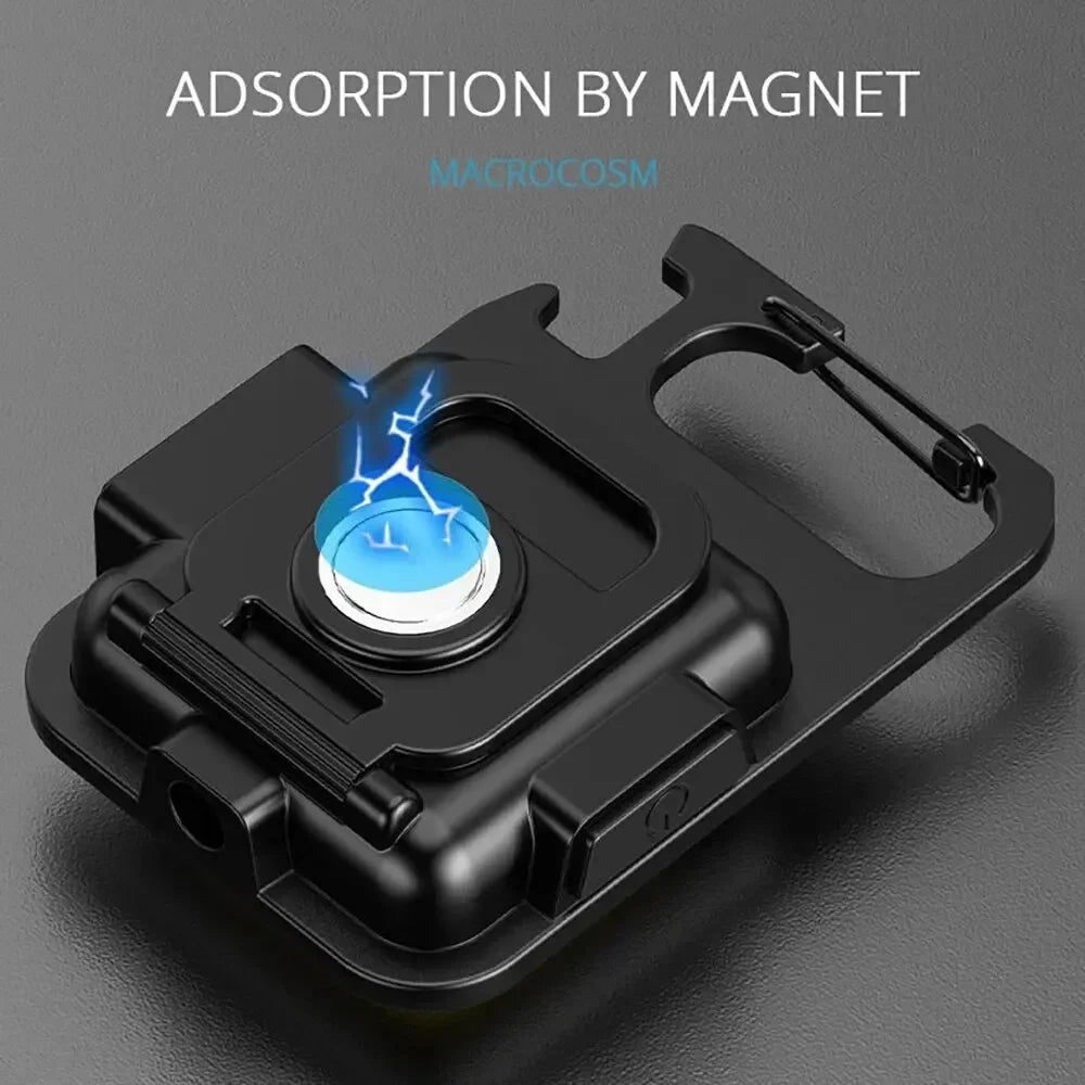 lampe led rechargeable camping extérieur modes éclairage aimant multifonctionnelle portable noire